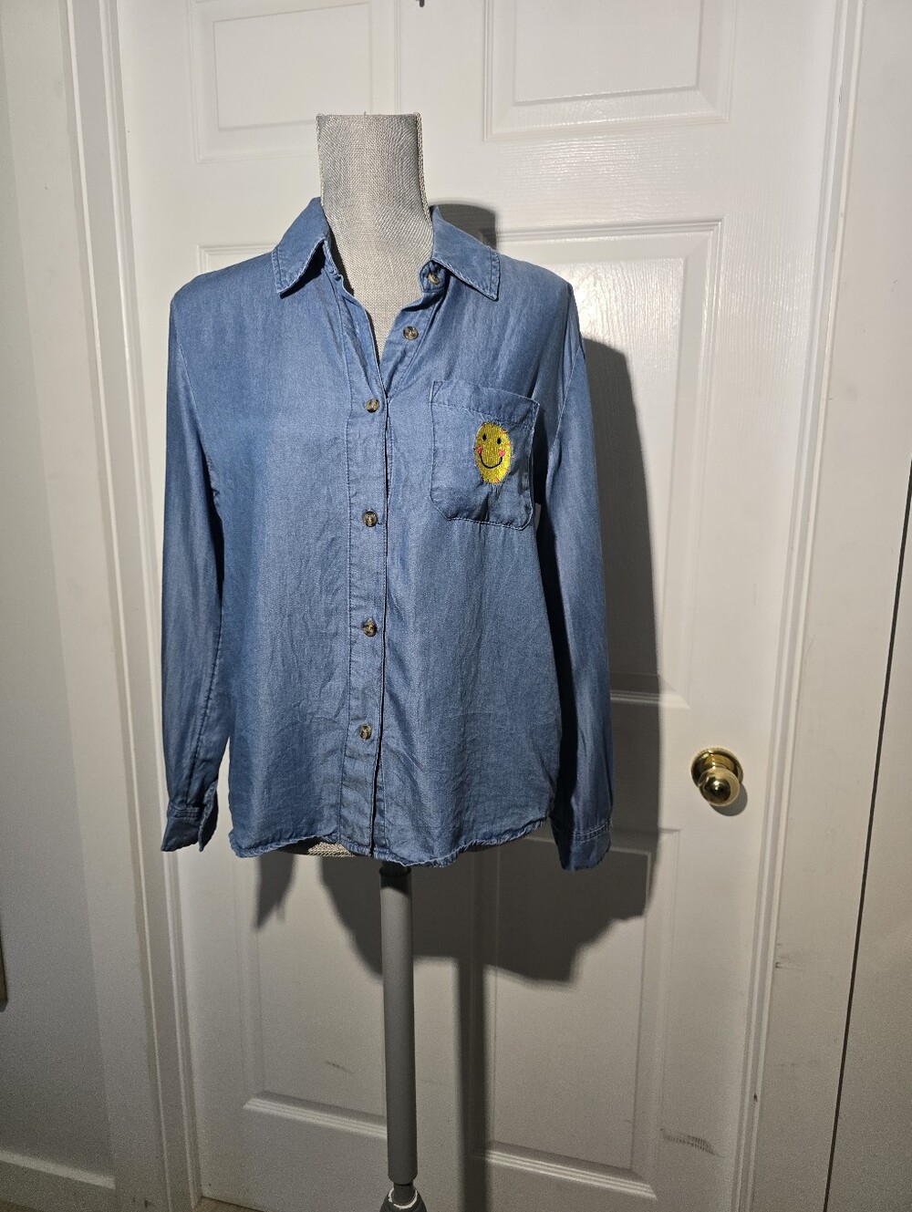 KERRI ROSENTHAL chambray Button Down Shirt